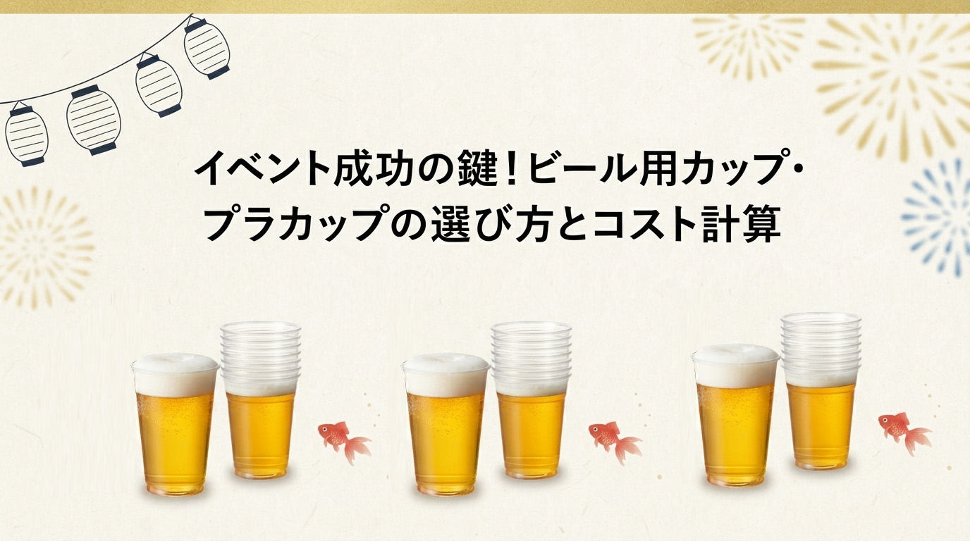 祭りなどのイベントでビール提供に使いやすい紙コップ・プラカップ